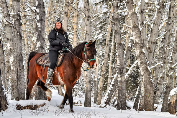 Rider on a ranch vacation near Calgary, Alberta