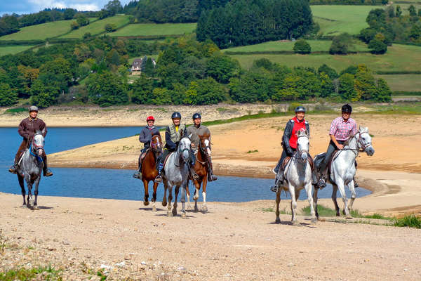 Riders enjoying a canter in the Morvan, France