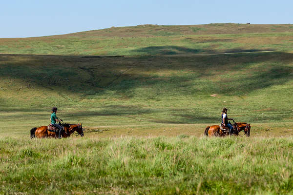 Riders enjoying a ride in Dartmoor, Devon