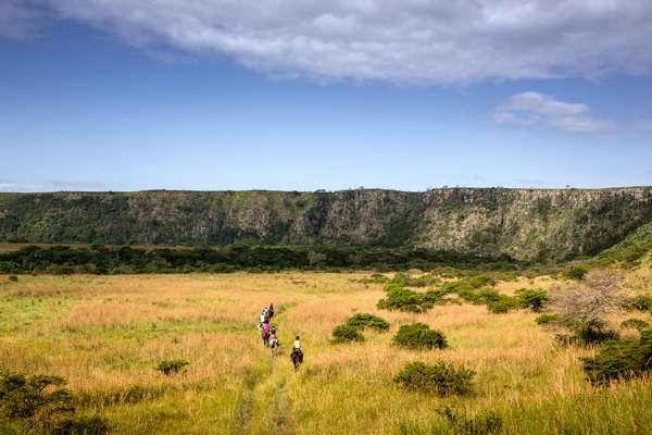 Riders in an open space in South Africa