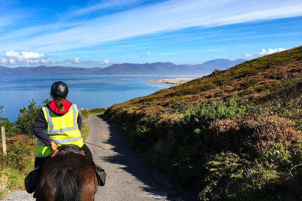 Riders on a trail ride in Ireland
