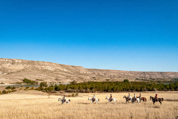 Riders on horseback in Cappadocia