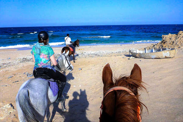 Riding by the sea in Egypt