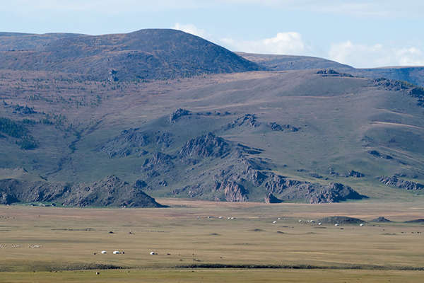 Riding in the Orkhon valley in Mongolia