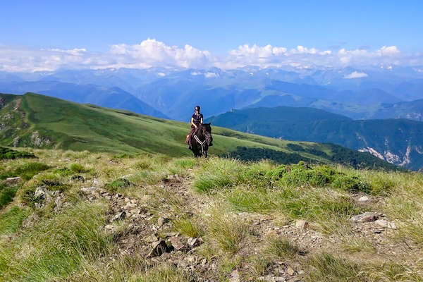 Riding Merens horses in the Pyrenees