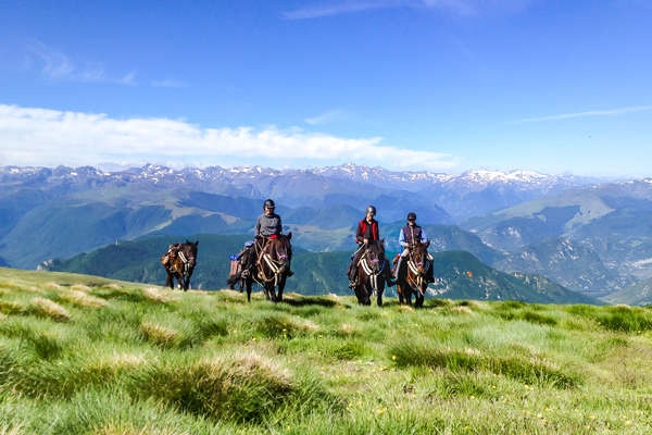 Scenic trail ride in the Pyrenees