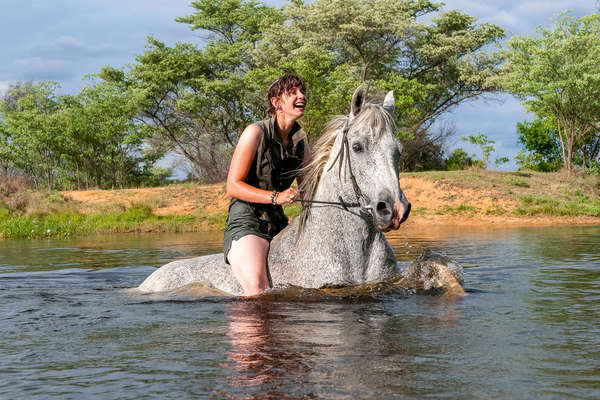 Swimming in the Horizon Lake, South Africa