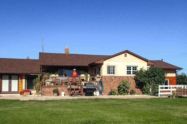 The main house at Kara Creek ranch near Sundance, Wyoming