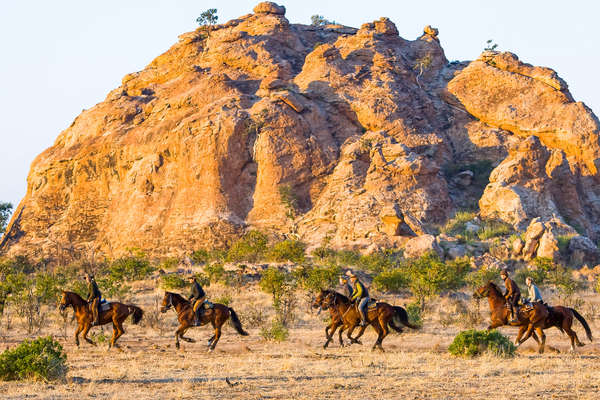 The Mmamagwa hills as seen from horseback