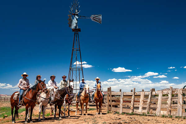 Three park trail on horseback in America