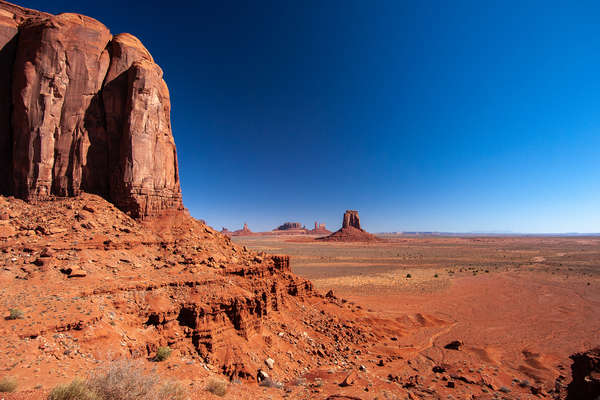 Trail ride through canyons in the United States