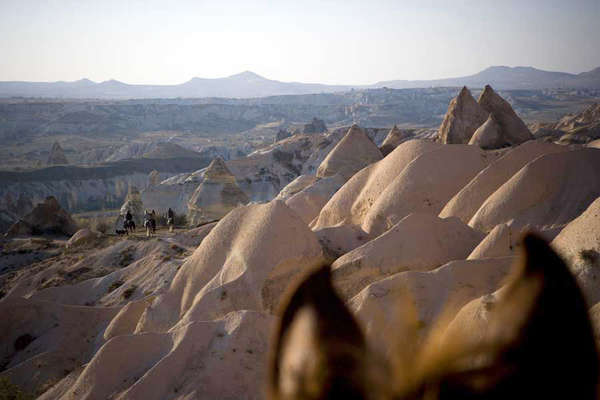 Trail ridrs in Cappadocia, Turkey
