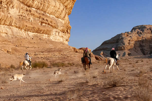 Wadi rum on horseback in Jordan