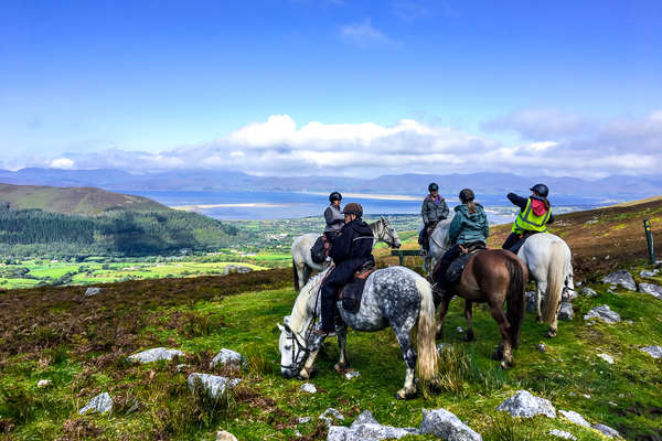 Watching the views on horseback in Ireland