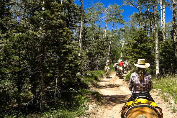 Western riding at Zapata Ranch