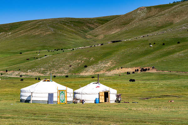 Yurts in the Orkhon Valley, Mongolia